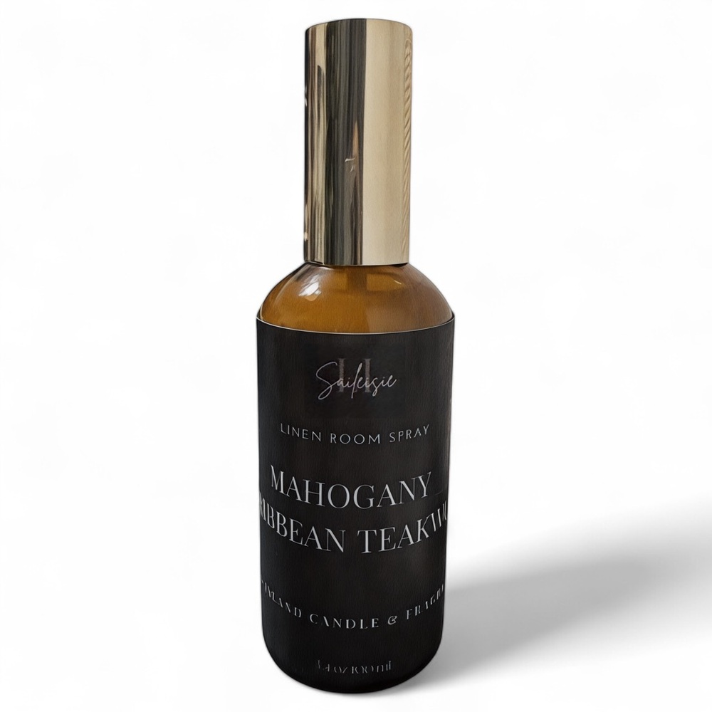 Mahogany Caribbean Teakwood Linen & Room Spray | Luxury Home Fragrance | 3.4oz - Picture 7 of 9